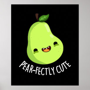 Póster Pear Pear Pun Dark BG Pear Pear