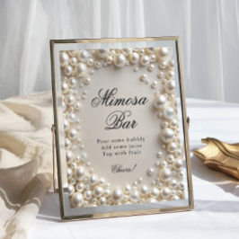 Póster Pearls Moda Bridal Shower Mimosa Bar