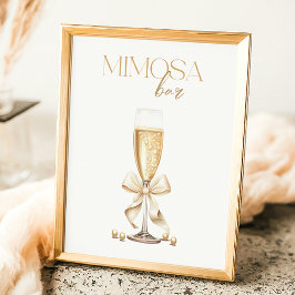 Póster Pearls & Prosecco Bridal Shower Mimosa Bar