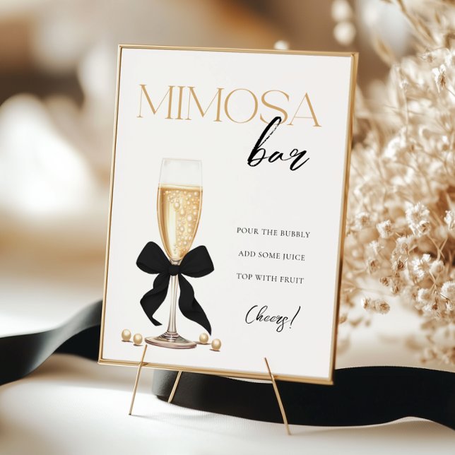 Póster Pearls & Prosecco Bridal Shower Mimosa Bar (Subido por el creador)