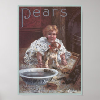 Póster Pears Child and Dog