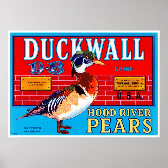Póster Pears Duckwall Hood River (Frente)
