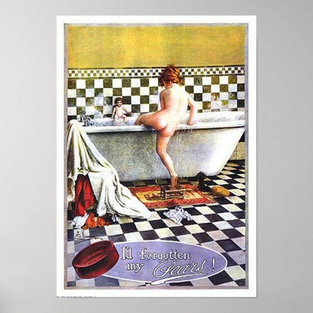 Póster Pears Soap Child Baño (Frente)