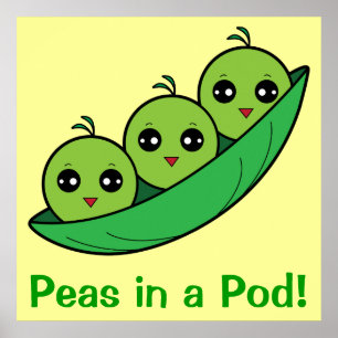 Póster Peas en un podo