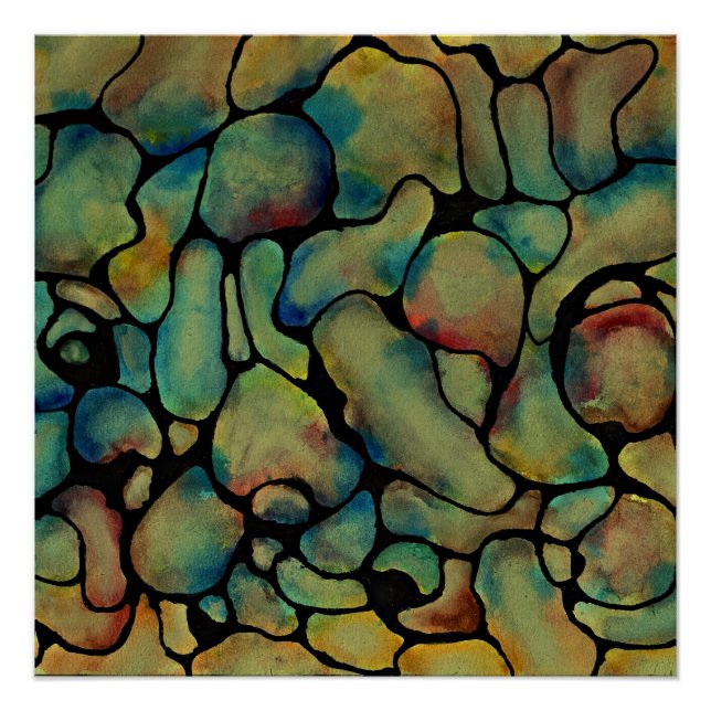 Póster Pebbles de colores 1 (Anverso)