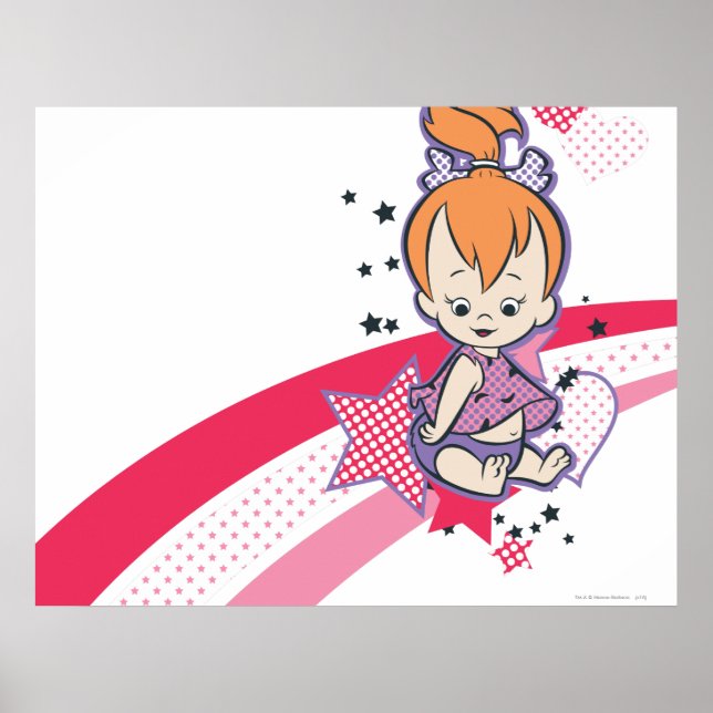 Póster PEBBLES™ sobre el arcoiris rosa (Frente)