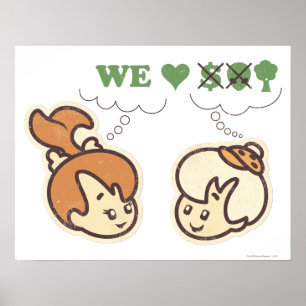 Póster PEBBLES™ y Bam Bam ama a la naturaleza