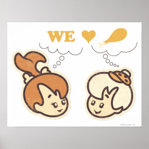 Póster PEBBLES™ y Bam Bam Love Food