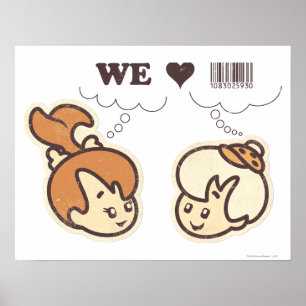 Póster Pebbles y Bam Bam que amamos