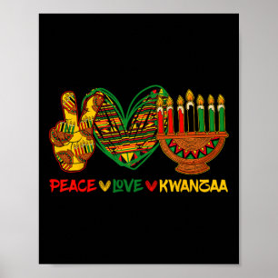 Póster Pecae Love Kwanzaa Kinara Principios Velas Pan A