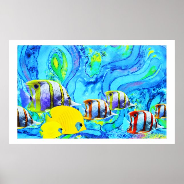 Póster Peces tropicales (Frente)