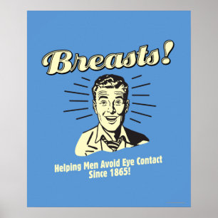 Póster Pechos: Ayudando a evitar contacto visual