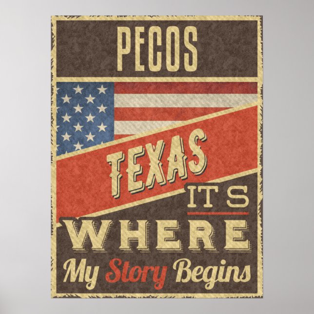 Póster Pecos Texas (Frente)