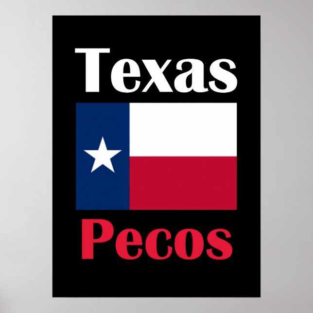 Póster Pecos TX (Frente)