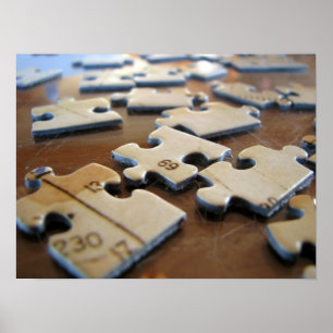 Póster Pedazos del rompecabezas