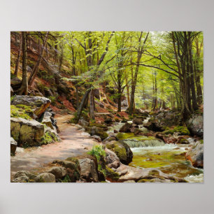 Póster Peder Monsted - Un bosque cerca de Ilsenburg