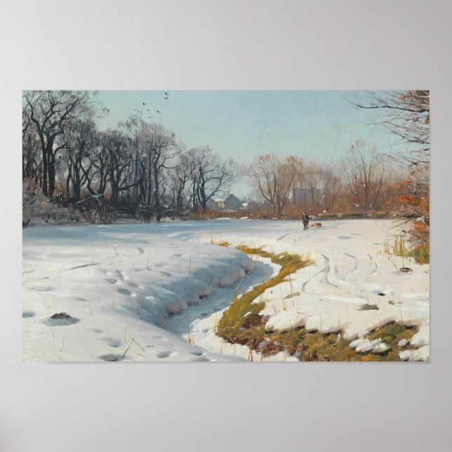 Póster Peder Monsted - Un Sunny Winter Day (Frente)
