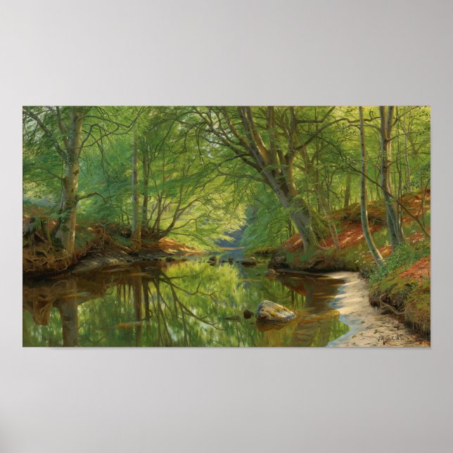Póster Peder Mørk Mønsted Forest stream 1896 (Frente)