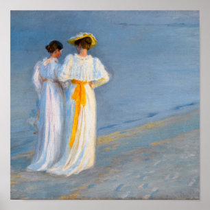 Póster Peder Severin Kroyer - Anna Ancher y Marie Kroyer