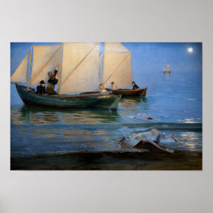Póster Peder Severin Kroyer - Barcos de Pesca