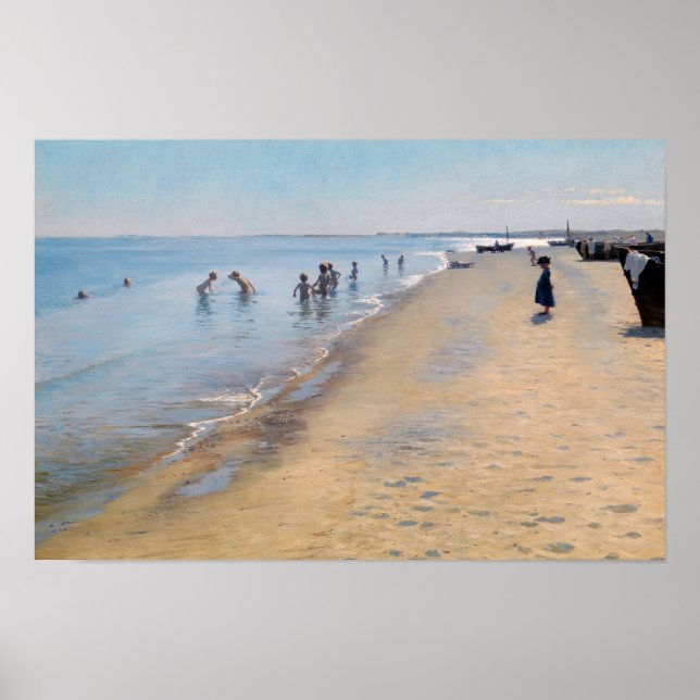 Póster Peder Severin Kroyer - Día de verano en la playa d (Frente)