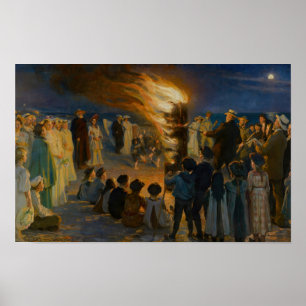 Póster Peder Severin Kroyer - El incendio de la víspera d