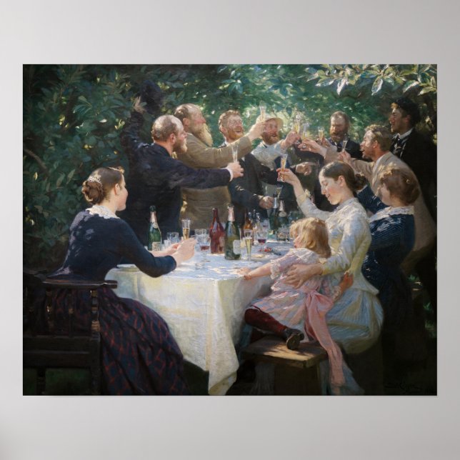 Póster Peder Severin Kroyer - ¡Hip, Hip, Hurra! (Frente)