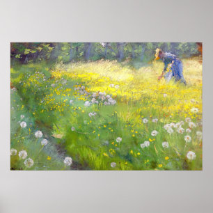 Póster Peder Severin Kroyer - Marie Kroyer en el jardín