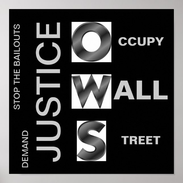 PÓSTER PEDIR JUSTICIA PARA CUPY W ALL S TREET (Frente)