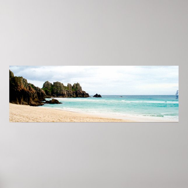 Póster Pedn Vounder, Poster de Cornwall Beach (Frente)