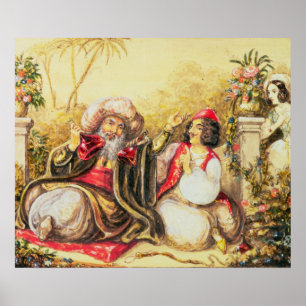 Póster Pedrillo que abastece a Osmin con bebida