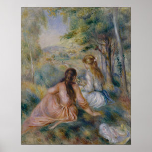 Póster Pedro Auguste Renoir el   en el prado