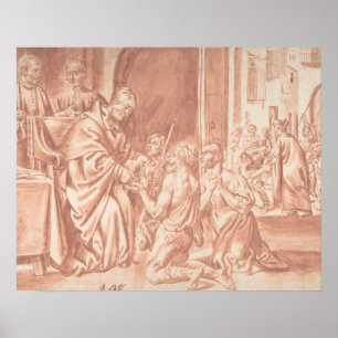 Póster Pedro Orrente - Thomas de Villanova, arzobispo de