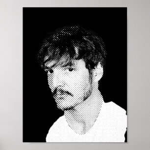 Póster Pedro Pascal mitad Tone Vintage Art