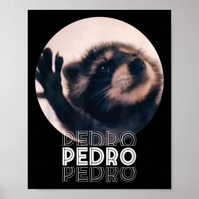 Póster Pedro Racoon Danza Popular Meme de Internet Mapach (Frente)
