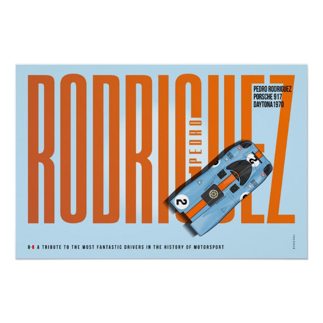 Póster Pedro Rodriguez 917 Tribute (Anverso)