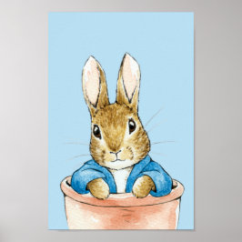 Póster Pedro sentado en maceta de plantas