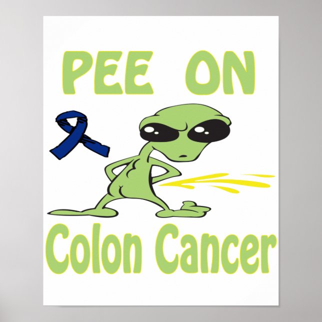 Póster Pee On Colon Cancer Poster (Frente)