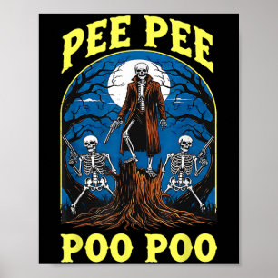 Póster Pee Pee Poo Poo Maldito Gen Z Meme Funny Skeleton 