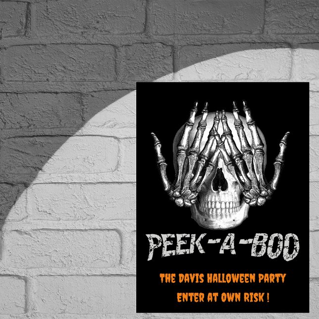 Póster Peek A Boo Spookone Skull Halloween (Subido por el creador)