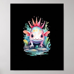Póster Peekaboo Axolotl