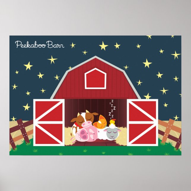 Póster Peekaboo Barn Night Landscape Group 1 (Frente)
