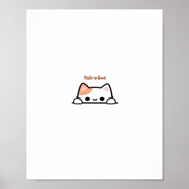 Póster ¡Peekaboo! - Diseño clásico para Halloween (Frente)
