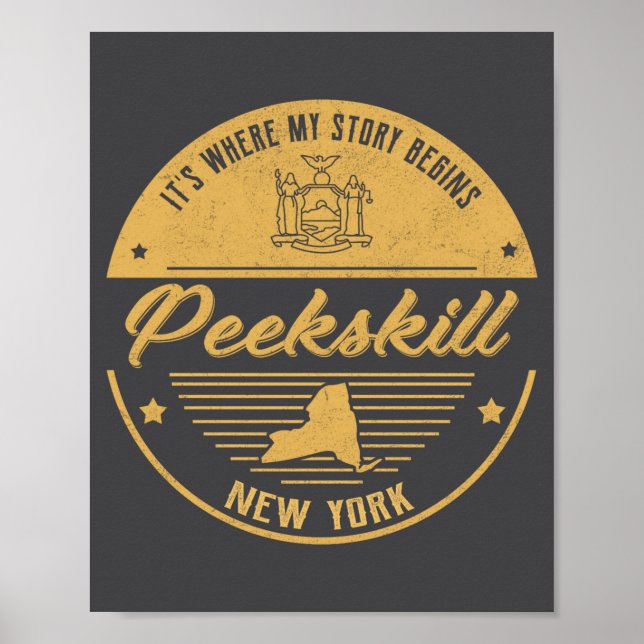 Póster Peekskill New York Its Where My Story Begins _1  (Frente)