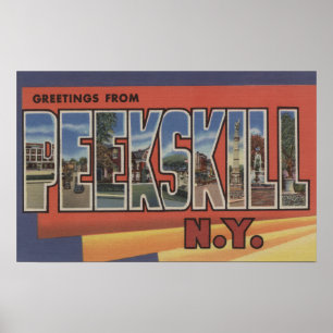Póster Peekskill, Nueva York - escenas grandes de la