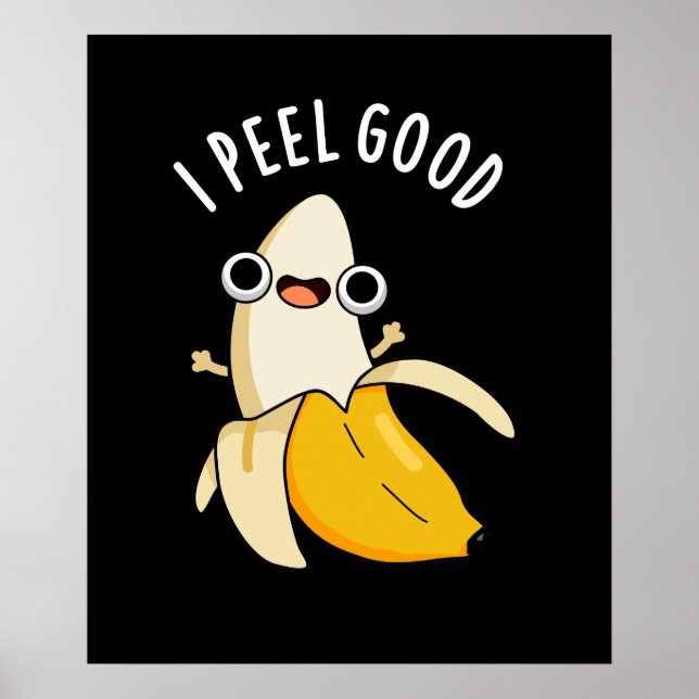Póster Peel Buena Graciosa Fruit Banana Pun Dark BG (Frente)