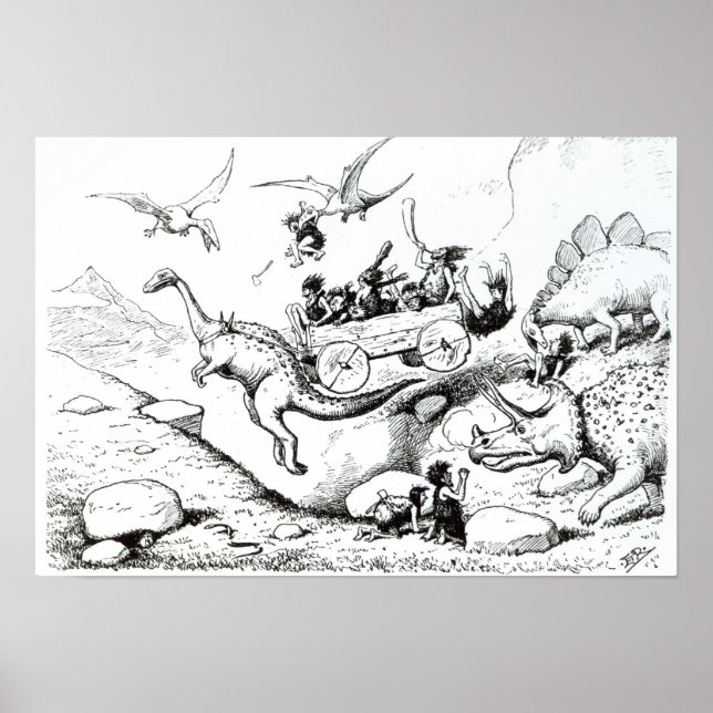 Póster Peeps prehistóricos, 1894 (Frente)