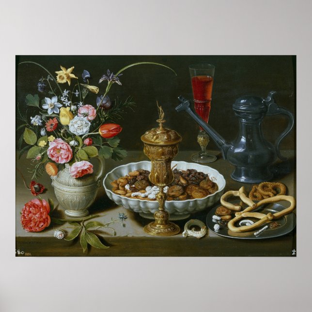 Póster Peeters - Frutos secos, dulces y flores (Frente)