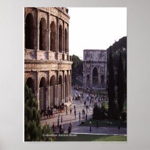 Póster Pega antigua de Colosseum Roma