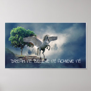Póster Pegasus Achievement Quote